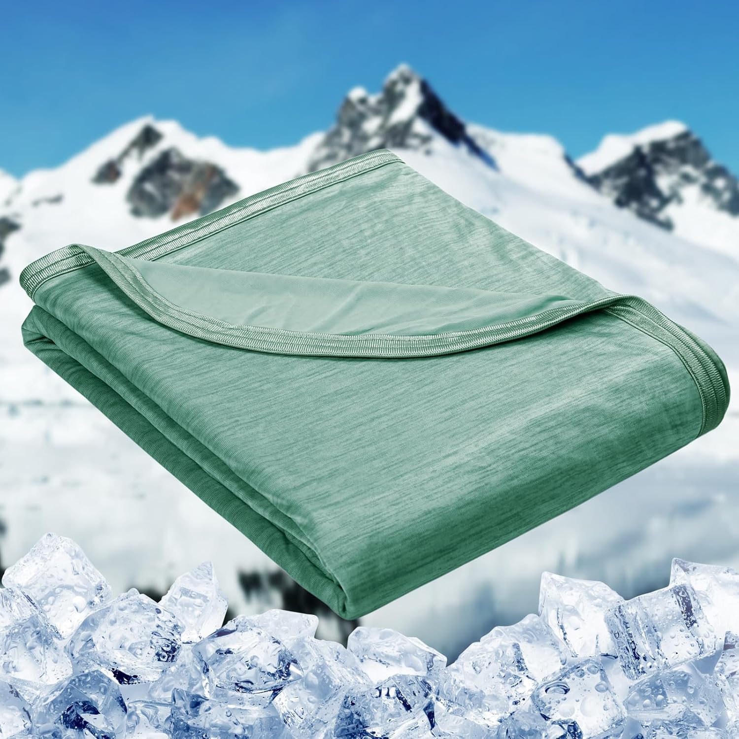 HOMFINE Cooling Blanket for Night Sweats Cool Throw Blanket with Japanese Q-max>...