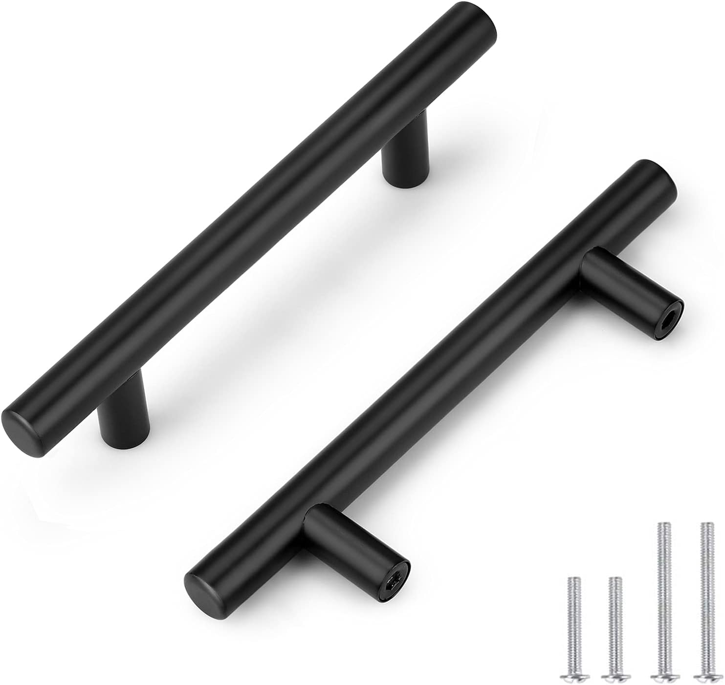 Probrico 20 Pack Black Kitchen Cabinet Handles,Hole Centers 3.75inch Black Dress...