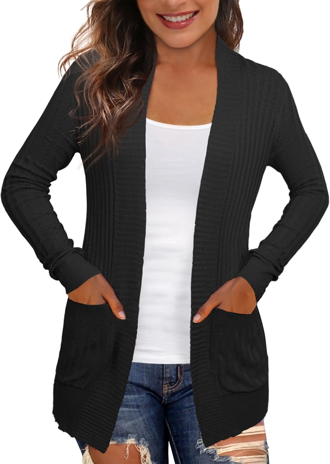 REDHOTYPE Women's Cardigans with Pockets Casual Lightweight Open Front Cardigan...