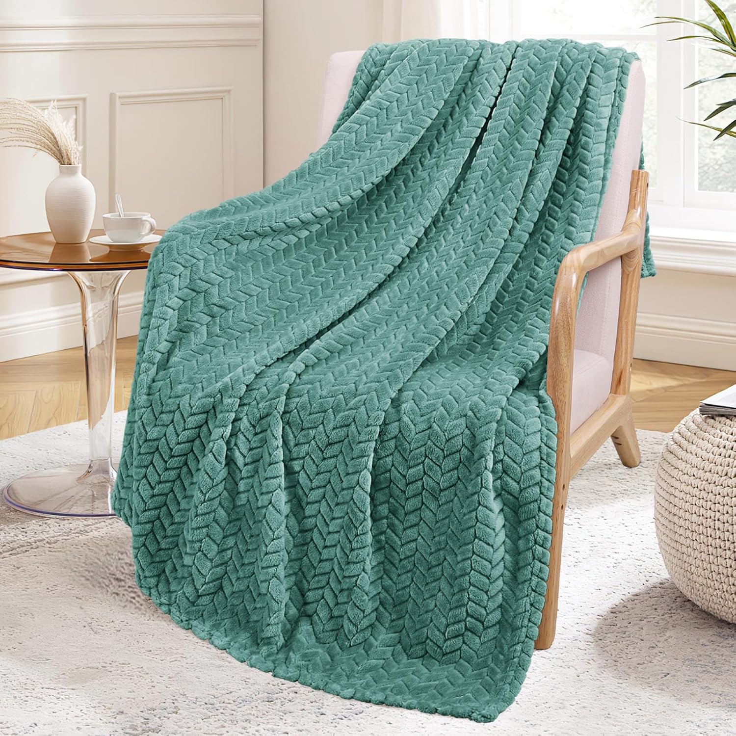 Exclusivo Mezcla Large Flannel Fleece Throw Blanke...
