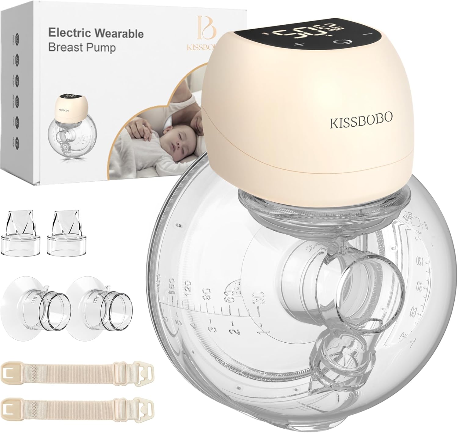 Electrical Breast Pump, Electric Breast Pumps 4 Modes 12 Levels, Hands Free Wear...