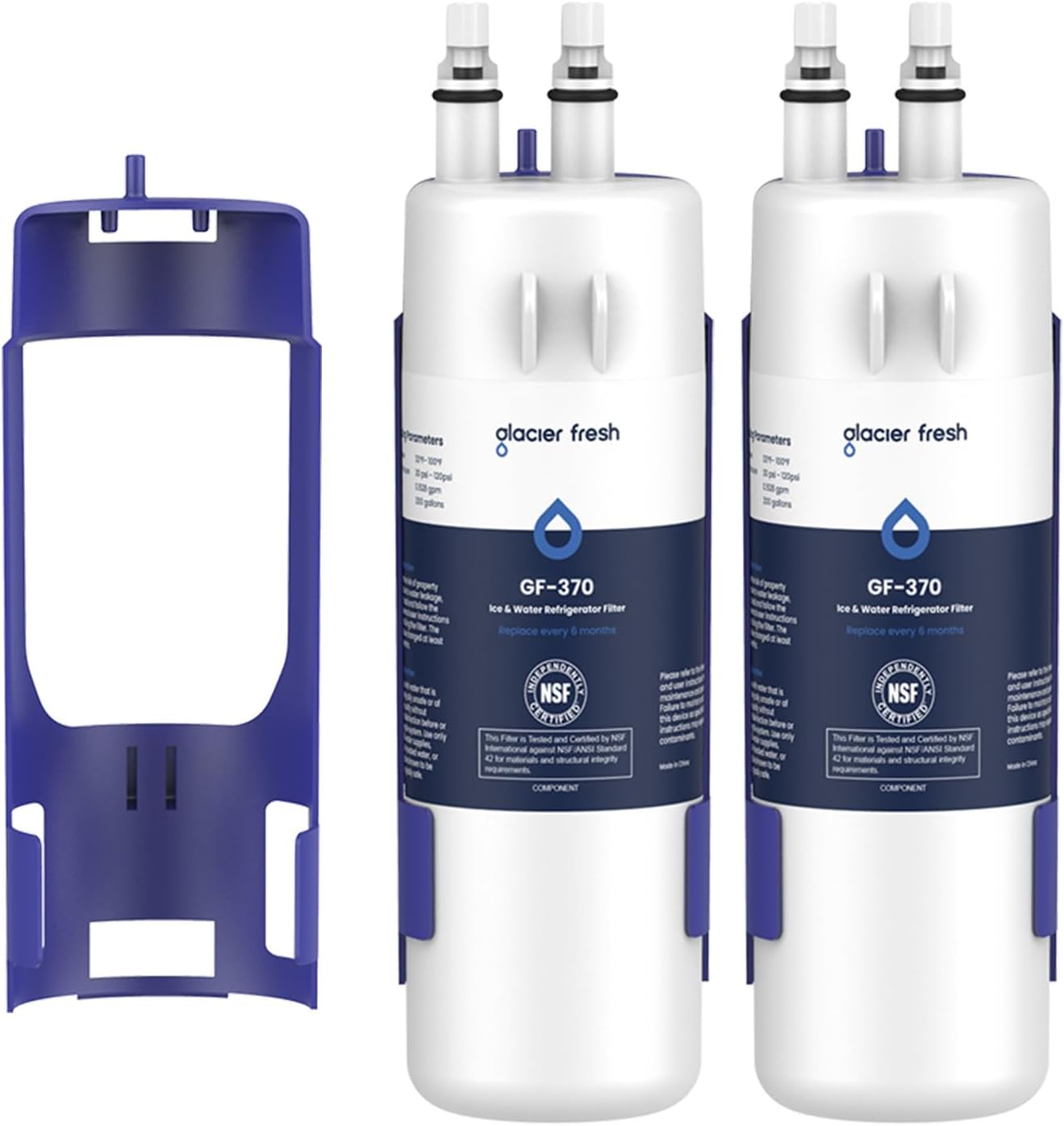 GLACIER FRESH Refrigerator Water Filter Compatible with W10295370A, EDR1RXD1, Fi...