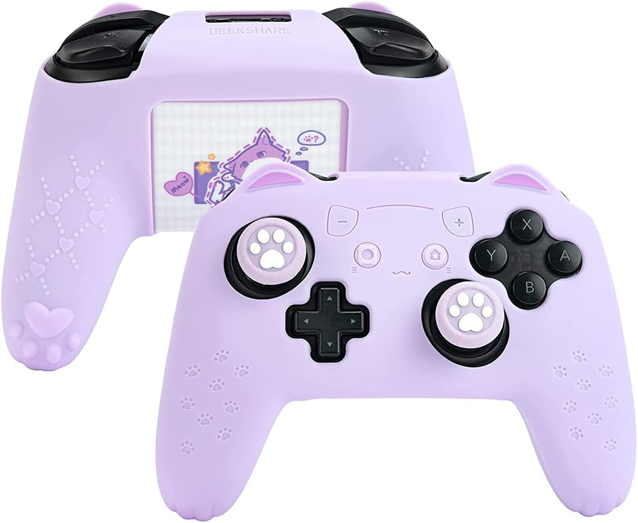 GeekShare Cat Paw Controller Skin Grips Set Compatible with Nintendo Switch Pro-...