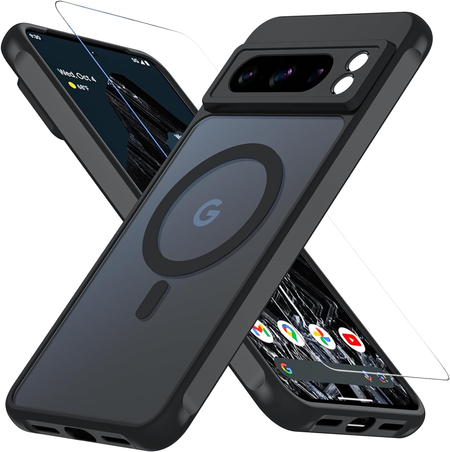 OWKEY Google Pixel 8 Pro Case for Magsafe with Tem...