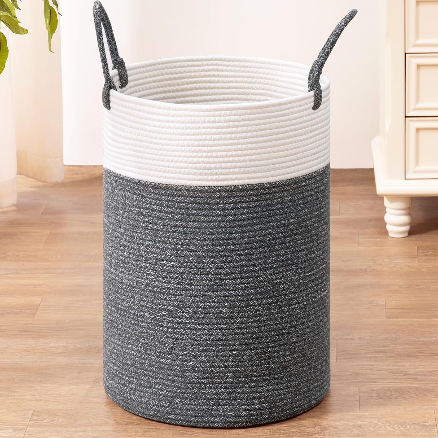 INDRESSME Large Laundry Basket, 60L Blanket Storage Basket, Kids Laundry Basket...