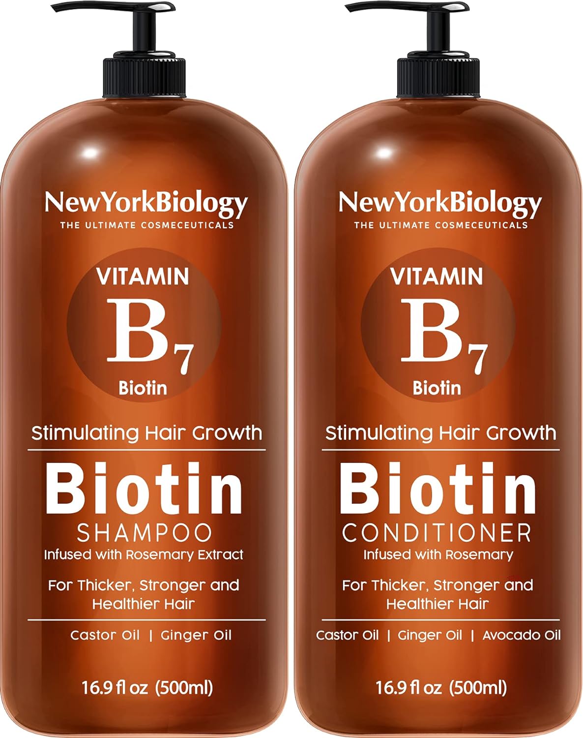 Biotin Shampoo and Conditioner Set 500ml for Thinning Hair – Thickening Formula...