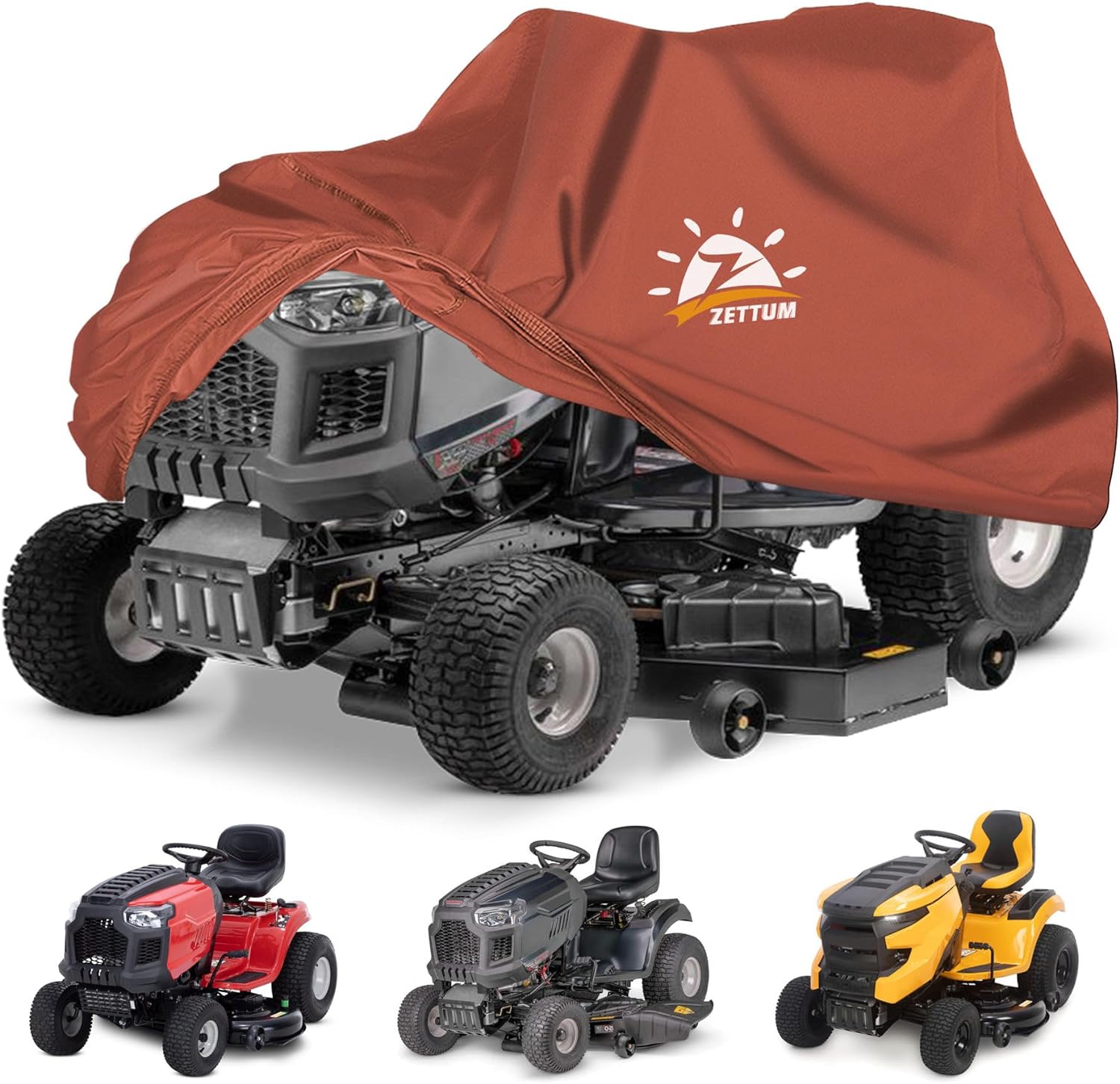 Riding Lawn Mower Cover - Lawn Tractor Cover Waterproof & Heavy Duty, 600D Outdo...