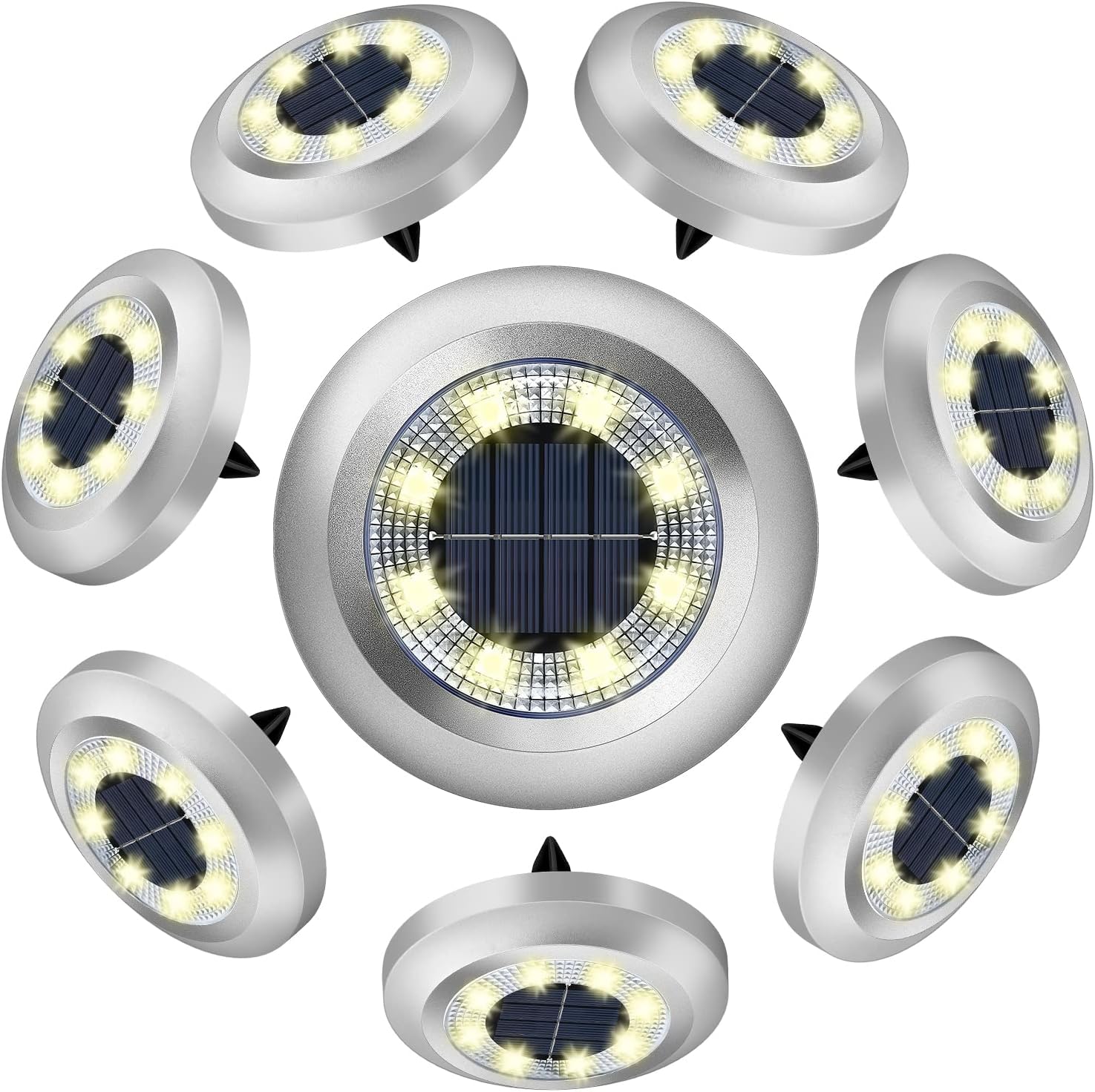 Ulixii Solar Outdoor Lights 8 Packs, Garden Solar Lights Outdoor Waterproof Sola...