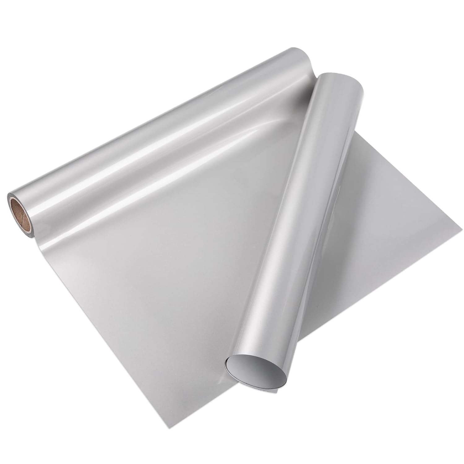 VINYL FROG Heat Transfer Vinyl Roll HTV Vinyl - 30.5x155cm Silver Iron on Vinyl...