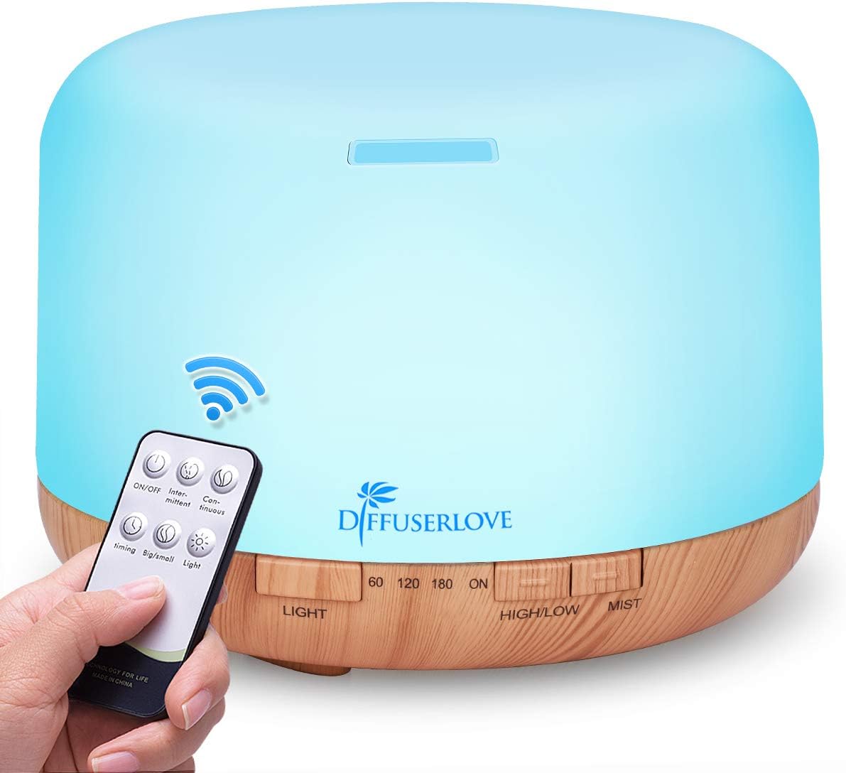 Diffuserlove Essential Oil Diffuser 500ML Remote C...