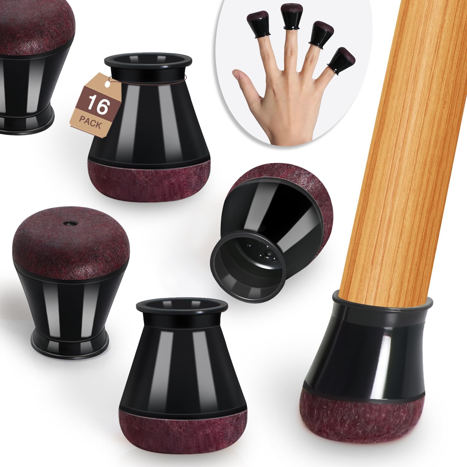 2023 New Chair Leg Floor Protectors for Hardwood Floors Felt Furniture Pads Sili...