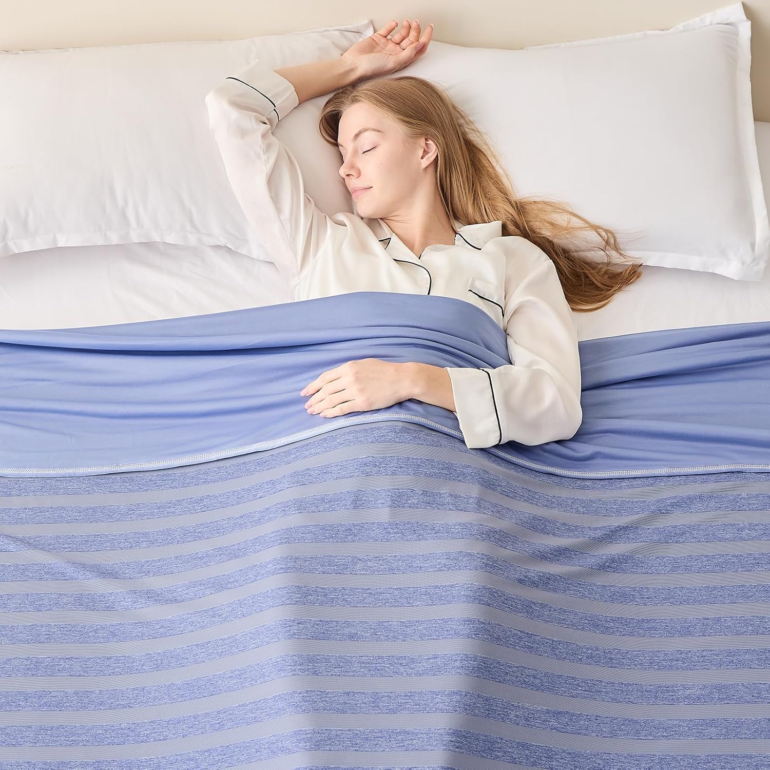 EMME Cooling Blanket for Summer, Q-Max >0.4 Night Sweats 274x228cm, Throw Blanke...