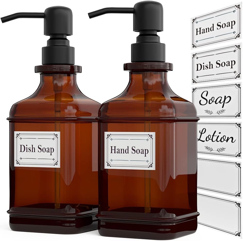 GLADPURE Soap Dispenser 2 Pack, Hand Soap Dispense...