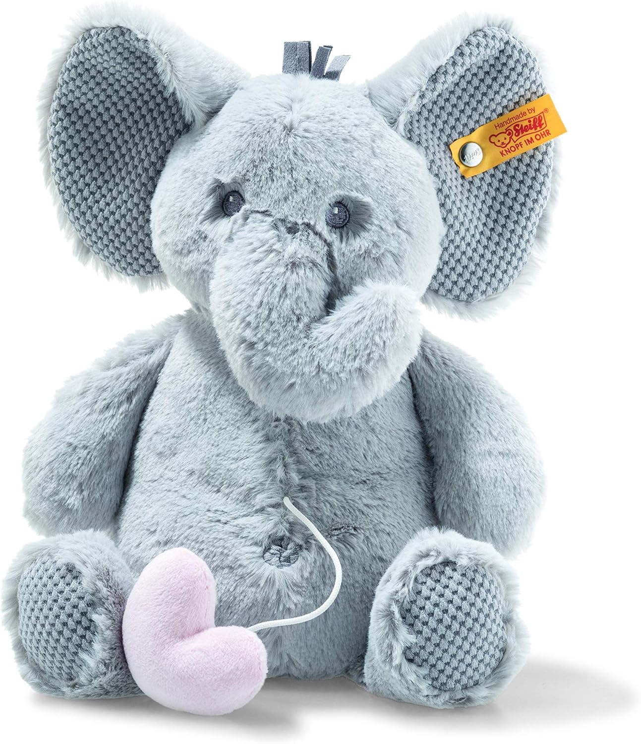 Steiff Soft Cuddly Friends Ellie Elephant Music Box, 26 cm, Light Grey