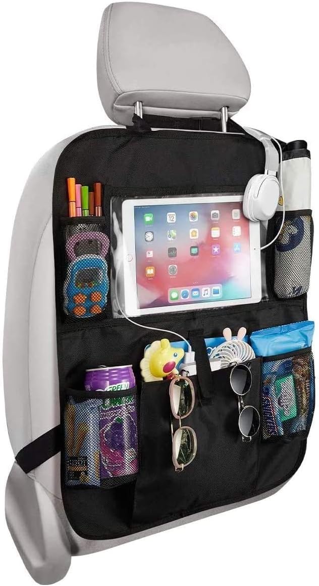 Koksi Car Seat Organiser with Tablet Holder, Storage Pockets, Seat Back Protecto...