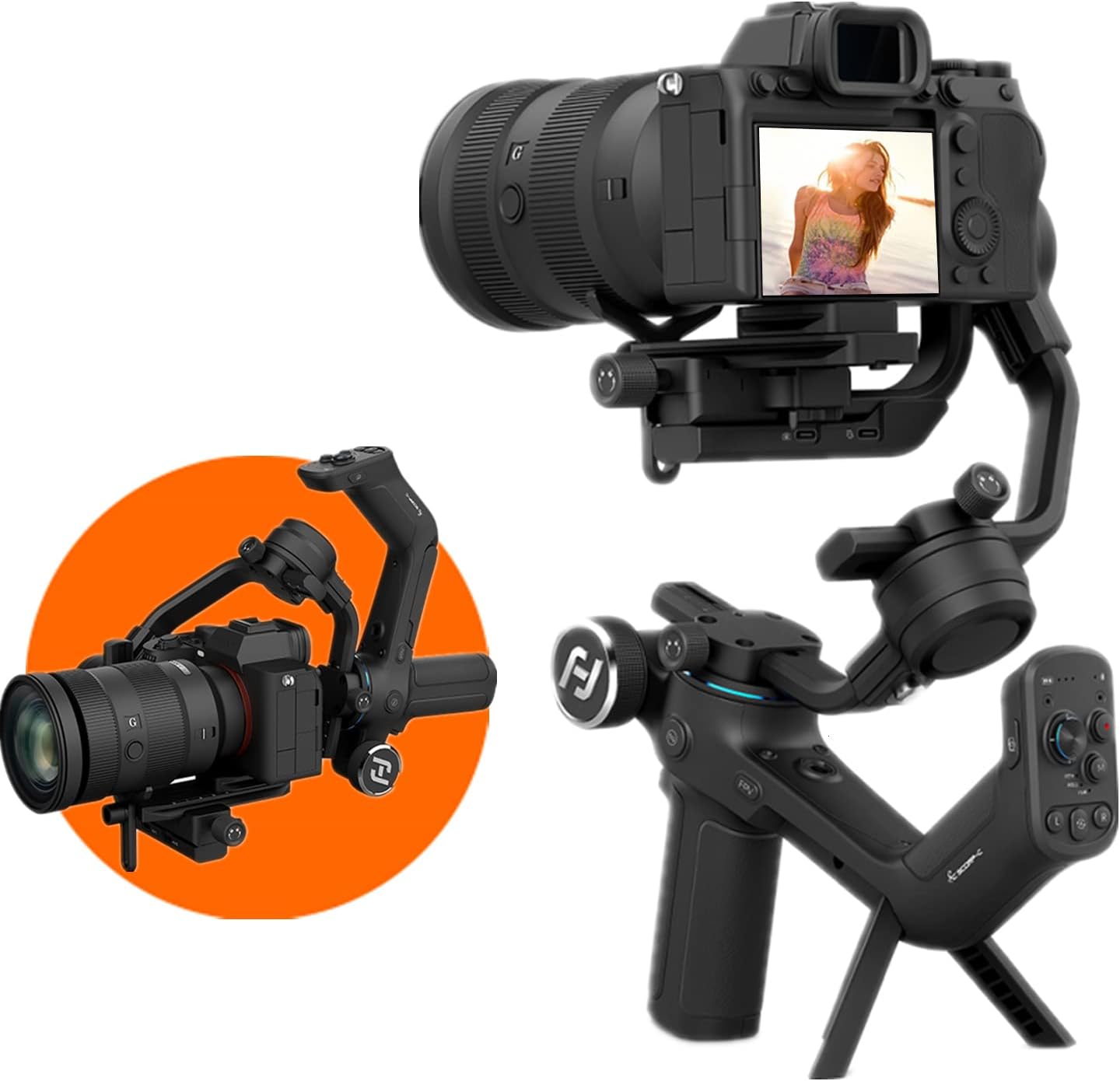 FeiyuTech SCORP-C Camera Stabilizer Gimbal for DSLR and Mirrorless Camera, Camer...