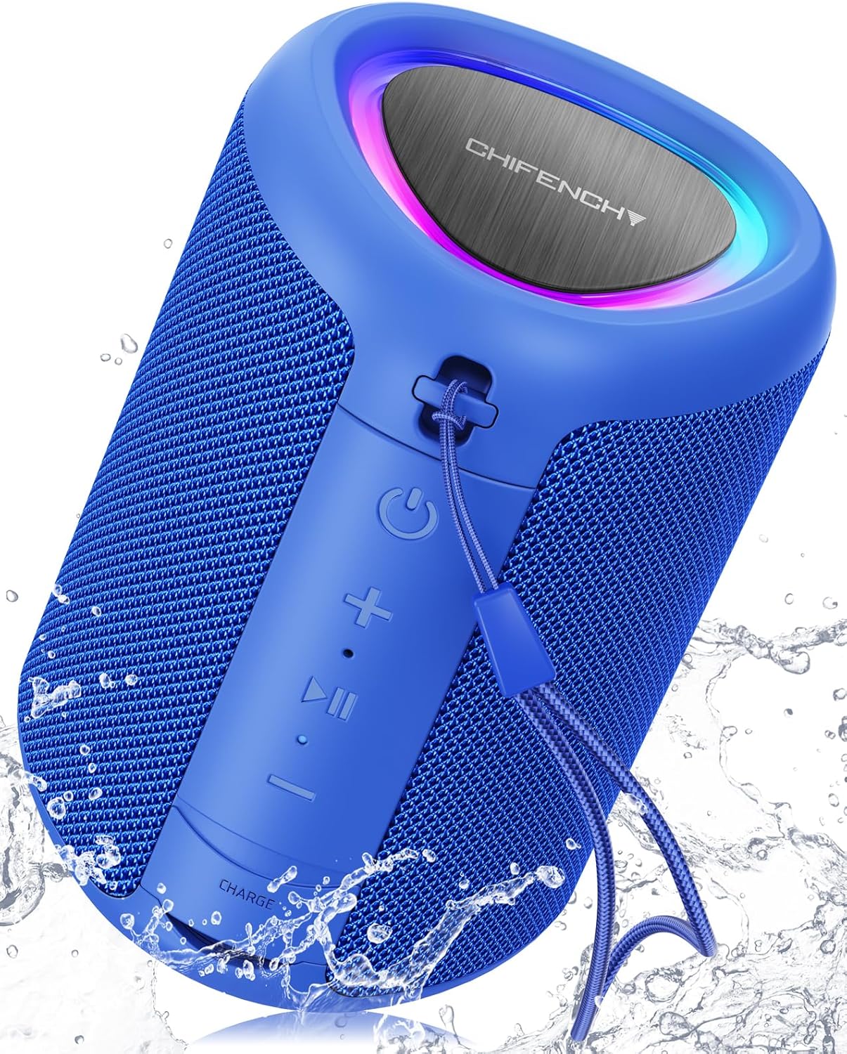 Portable Bluetooth Speaker with Lights, Powerful Crystal Clear Sound, IPX5 Water...