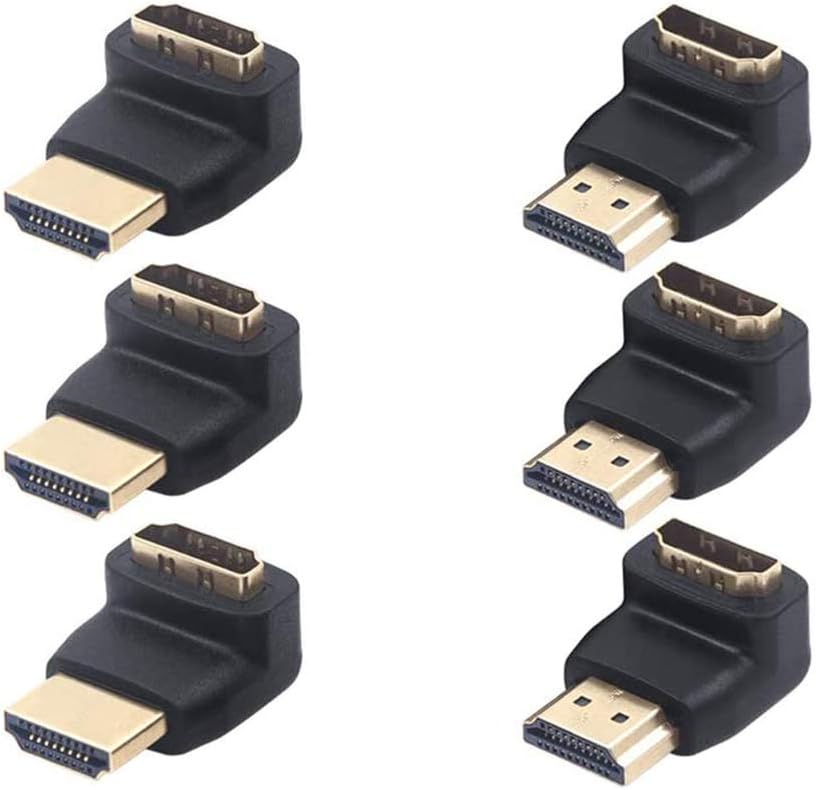 VCE Right Angle HDMI Adapter 90 Degree and 270 Degree Combo, Male to Female HDMI...