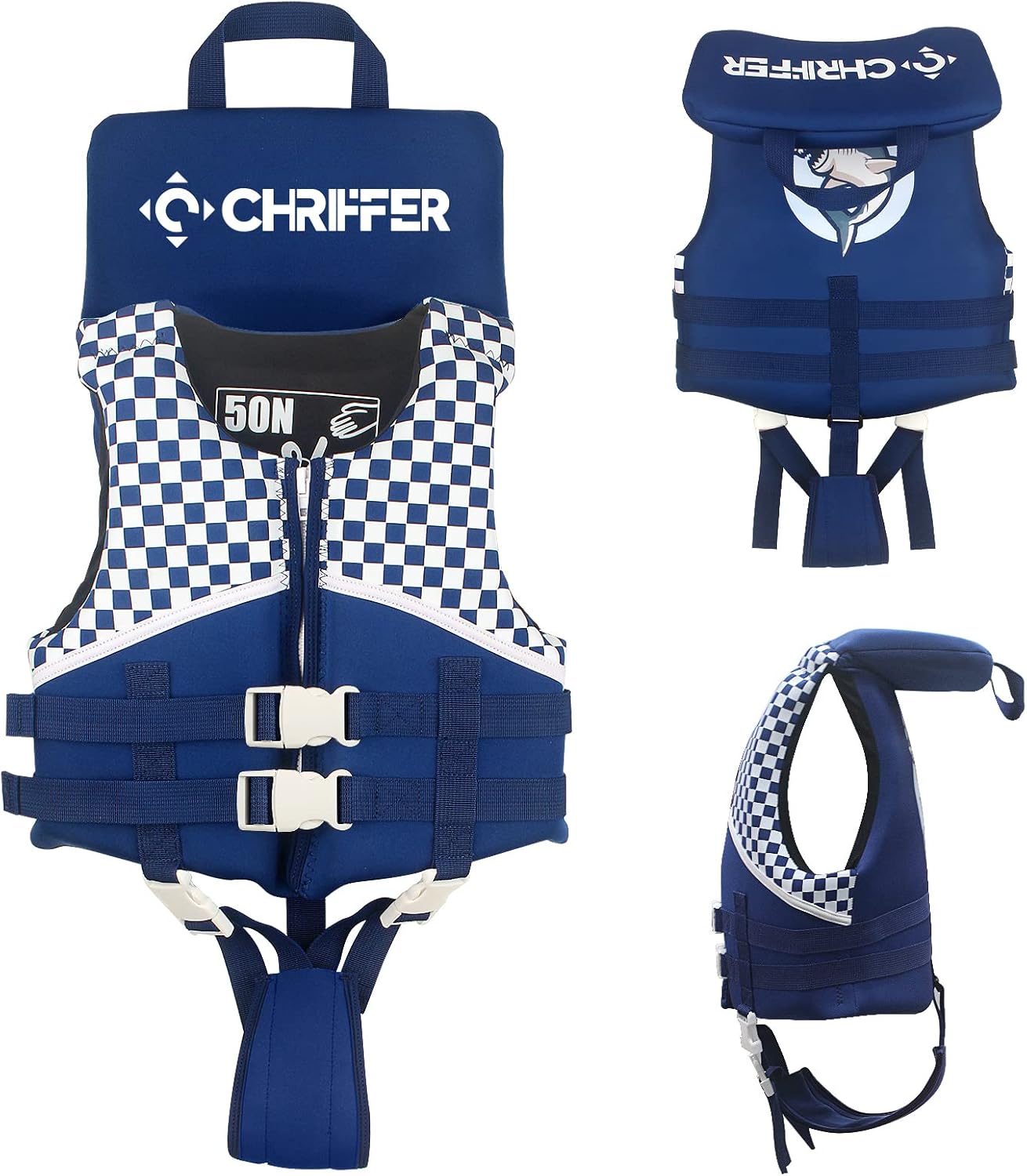 Chriffer Kids Swim Vest Life Jacket for 20-70 Pounds Boys and Girls, Zipper Styl...