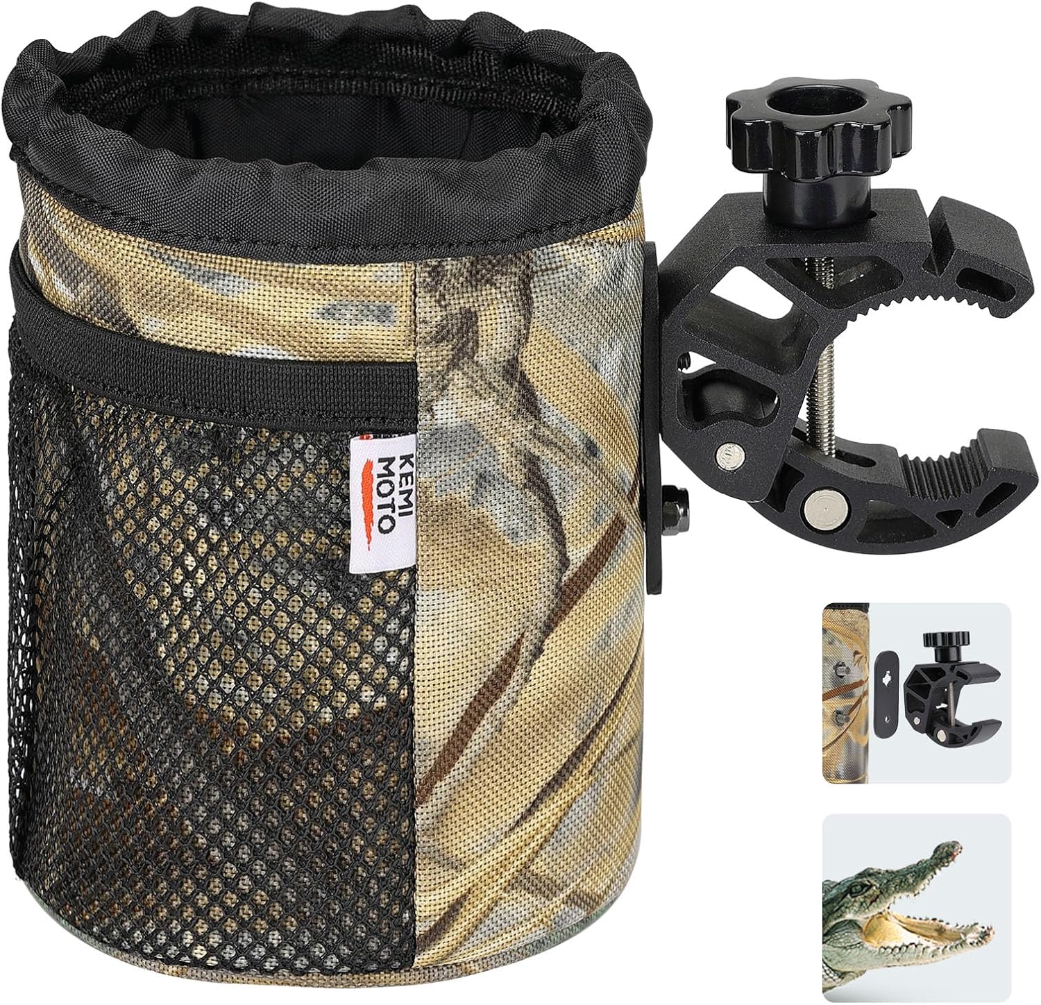 kemimoto Walker Cup Holder, Oxford Fabric Motorcycle Drink Holder with 0.6"-1.5"...