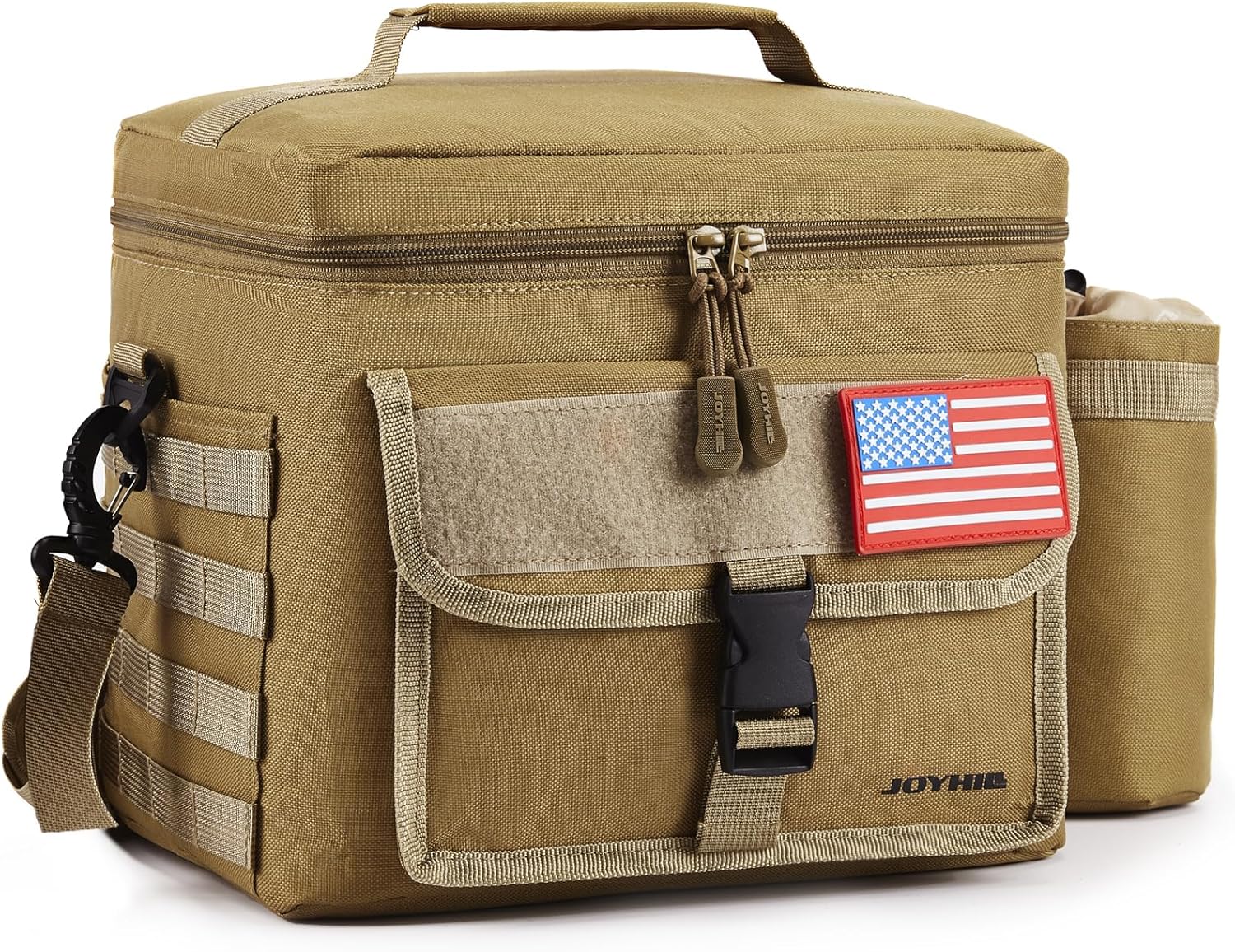 JOYHILL Tactical Lunch Box for Men, Insulated Lunch Bag with Detachable Bottle P...