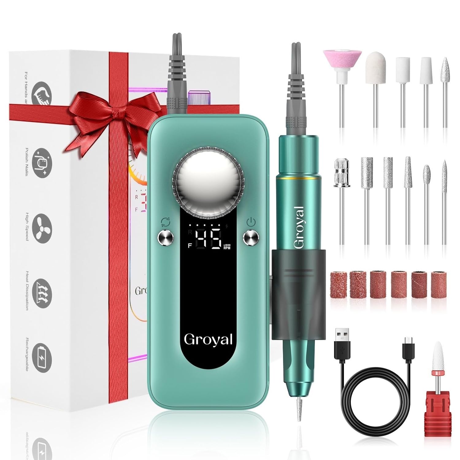 Electric Nail Drill Professional, 45000RPM Nail Dr...