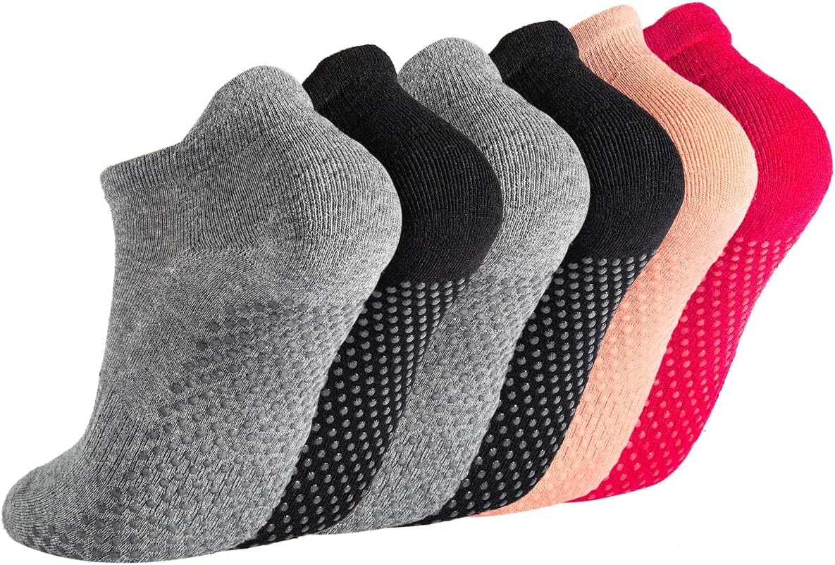 Grip Socks for Women Pilates Non Slip Socks Womens Pilates Socks with Grips for...