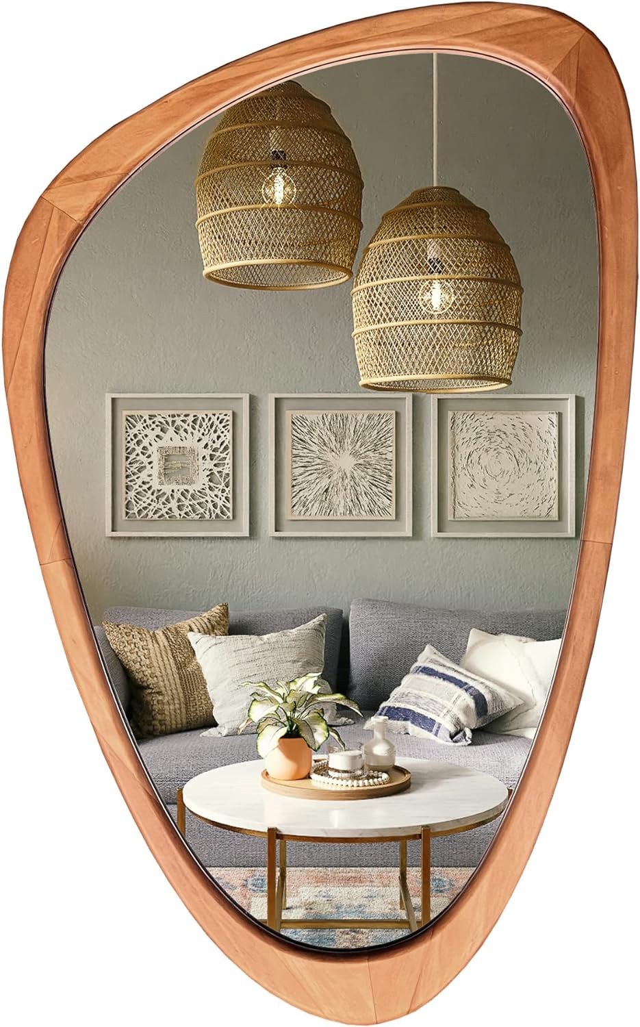 WallBeyond Asymmetrical Mirror, Irregular Wall Mirror, Wall Mirrors Decorative f...