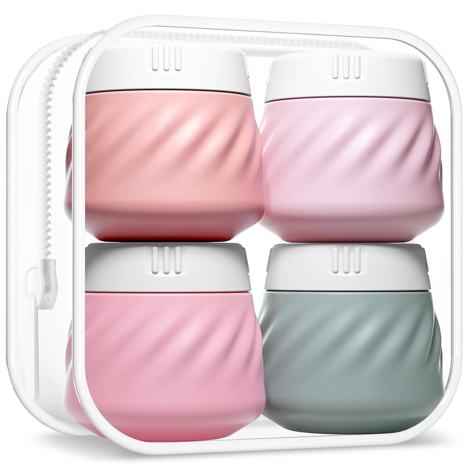 Gemice Travel Containers for Toiletries, TSA Approved Silicone Travel Jars for C...