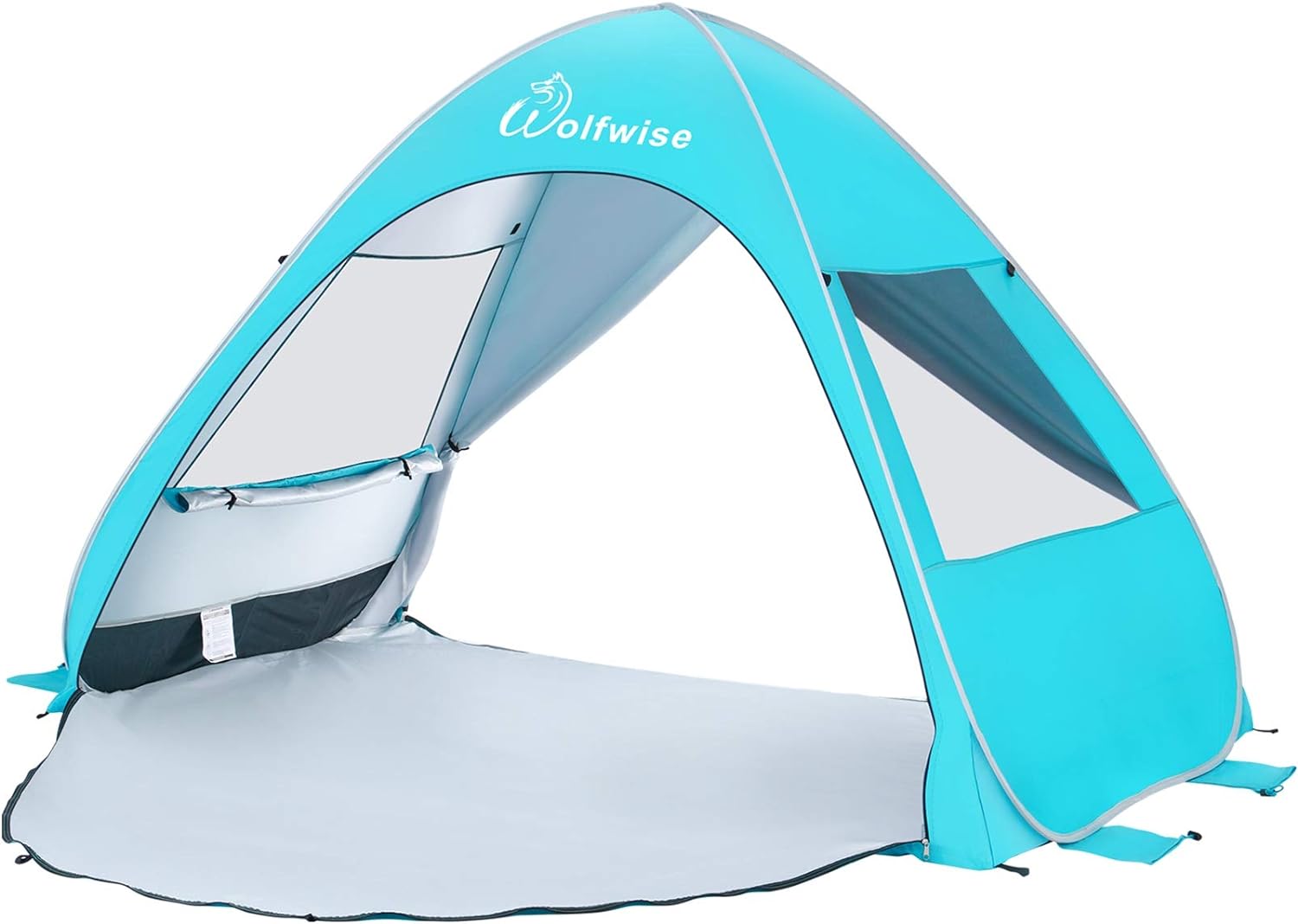 WolfWise UPF 50+ Easy Pop Up 4 Person Beach Tent Sun Shelter Instant Automatic P...
