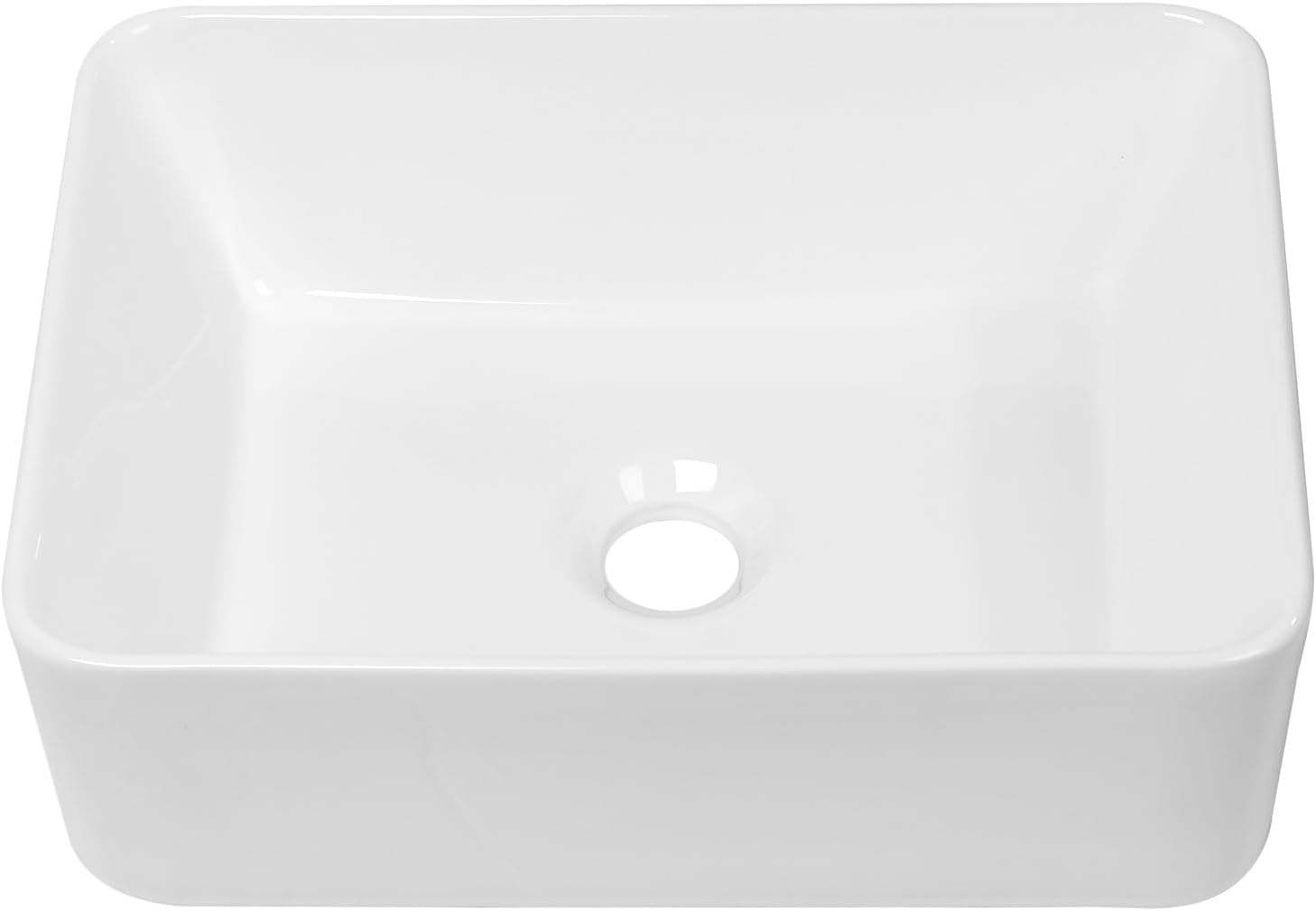 Vessel Sink Rectangular - Lordear 16"x12" Rectangle Bathroom Sink Pure White Por...