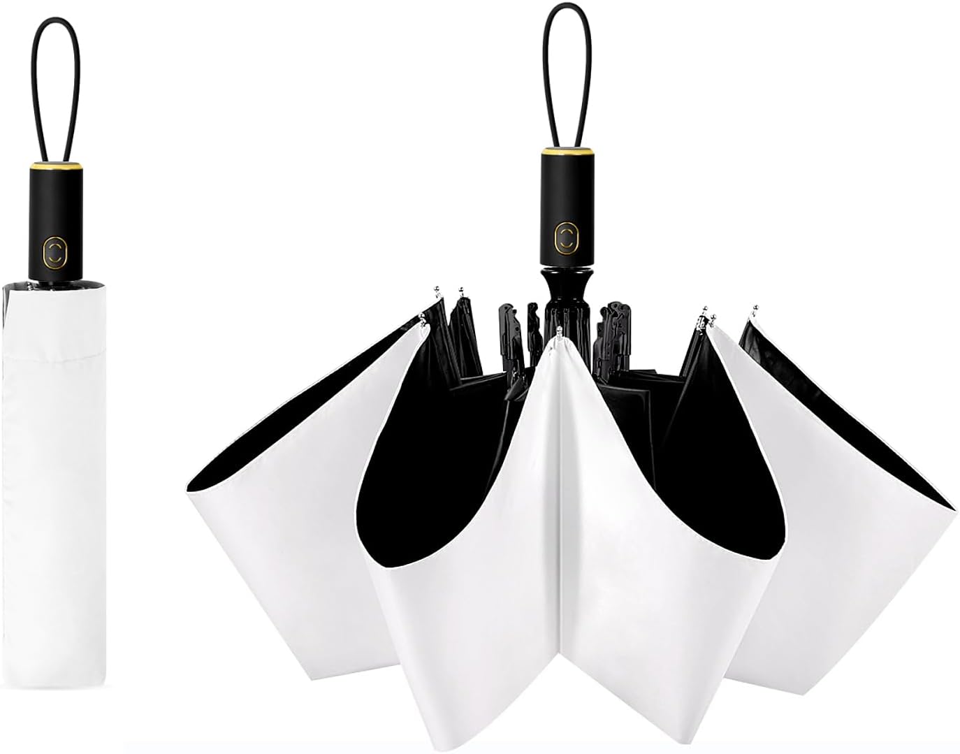 Cuby UV Sun Umbrella Compact Folding Travel Umbrella Auto Open and Close for Win...