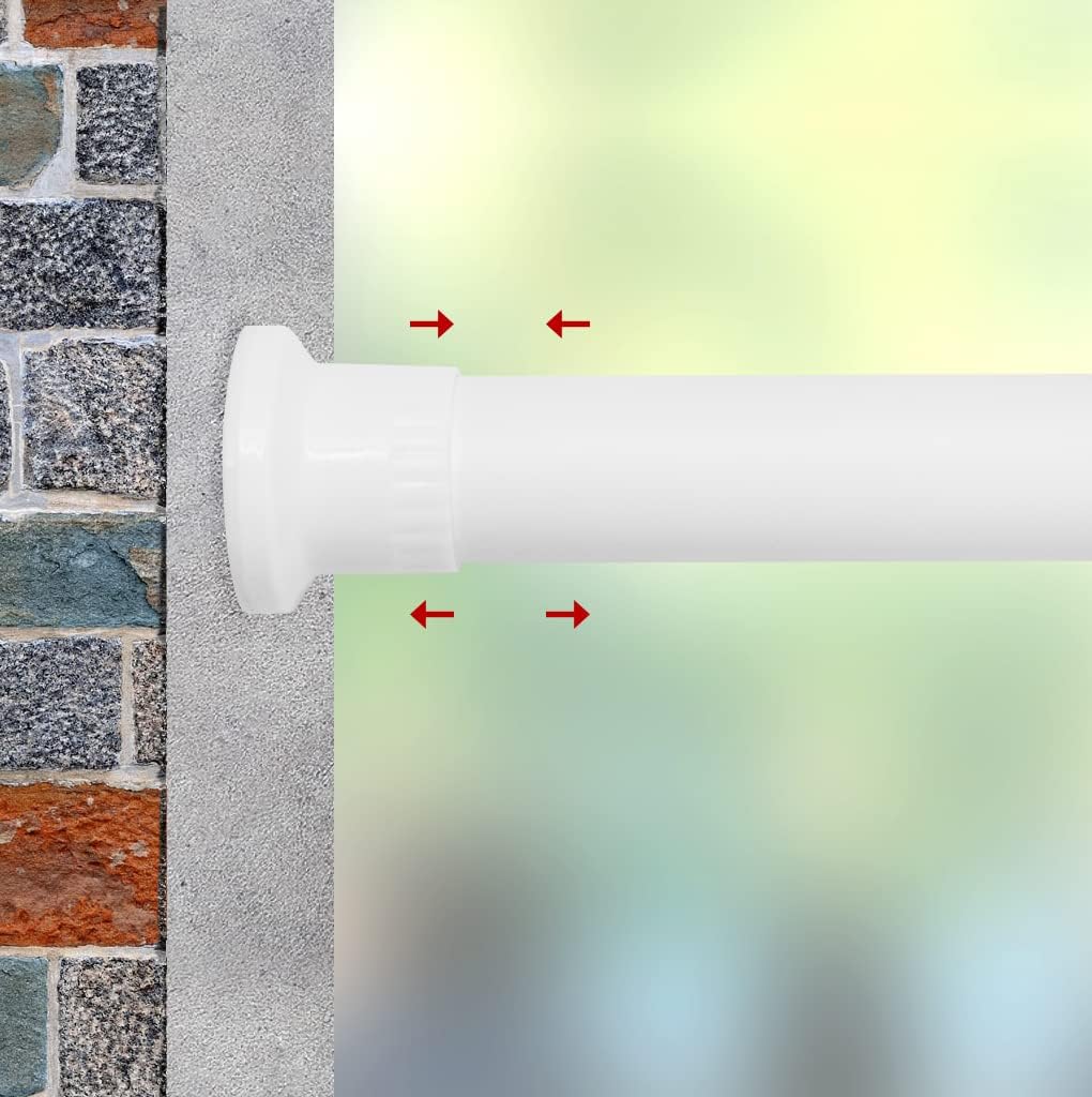 Refrze Room Divider Tension Curtain Rod, Tension Shower Curtain Rods, Premium Te...