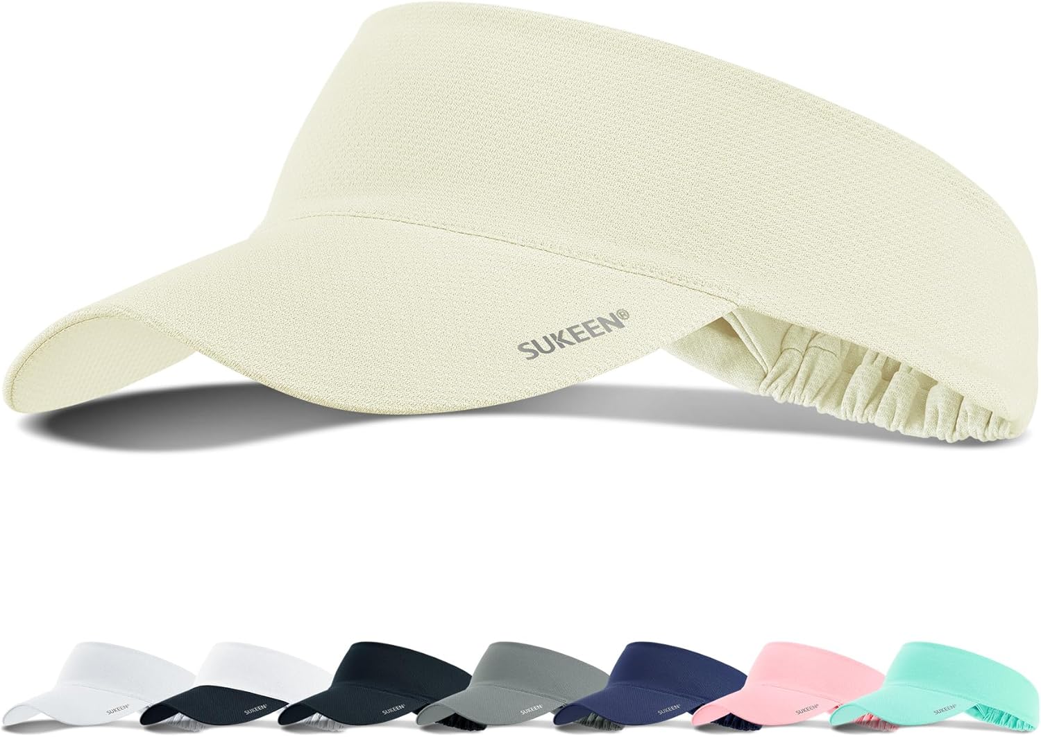 Sukeen Cooling Stretchy Visor Free Size Cool Hat with UV Protection Brim Peak Vi...