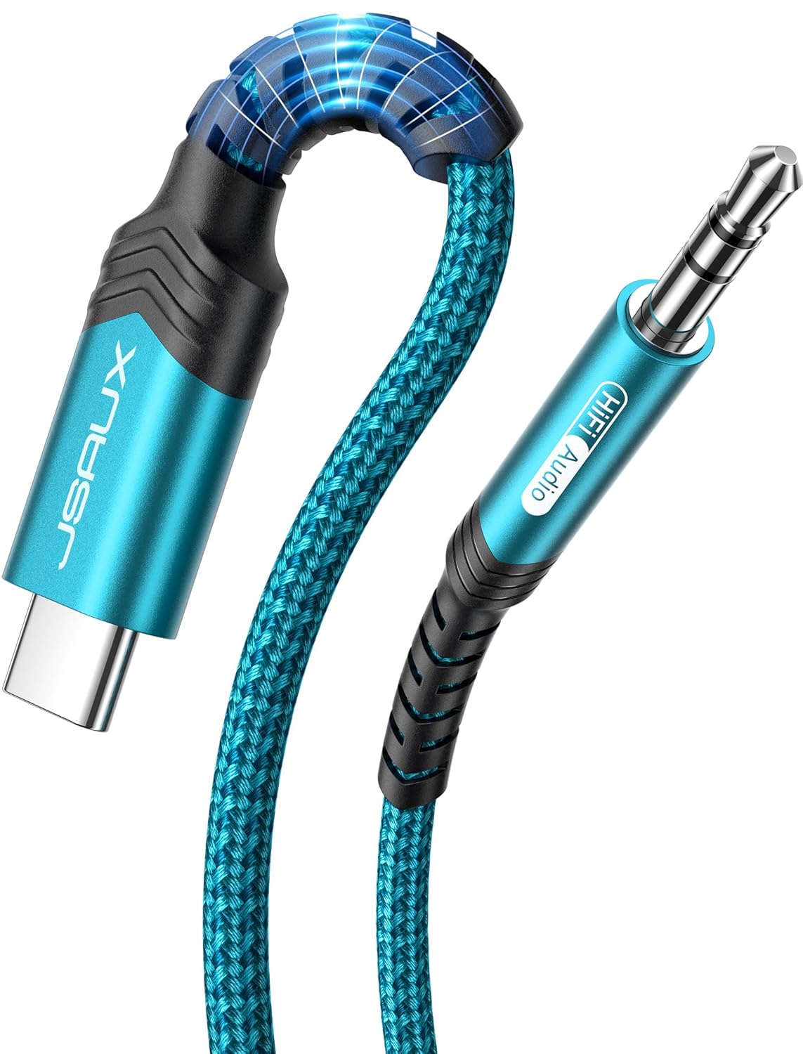 JSAUX USB C to 3.5mm Audio Aux Jack Cable[3.3ft], USB Type C to 3.5mm Headphone...