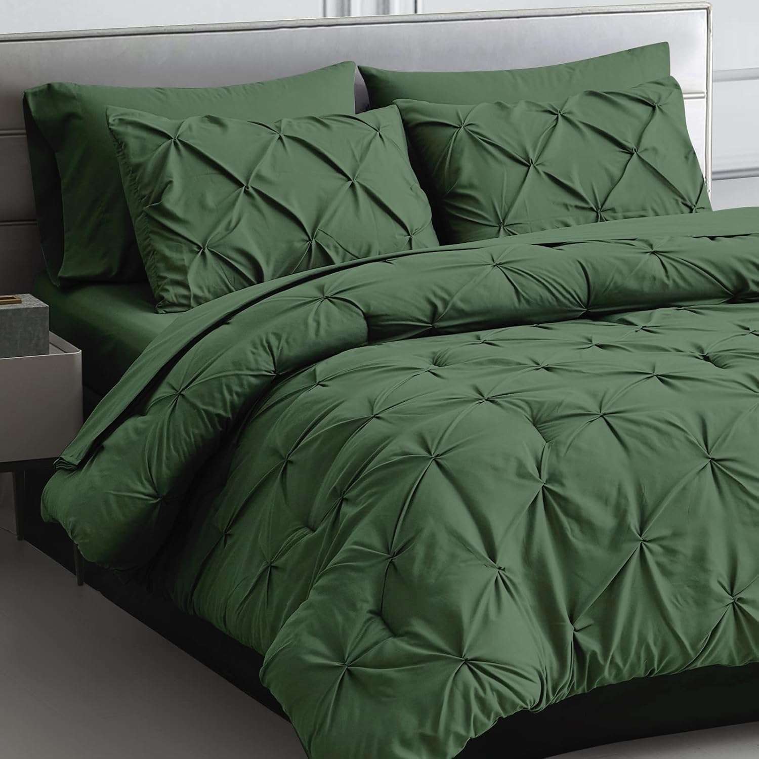 Maple&Stone Full Comforter Set - 7 Pieces Pintuck Bed in A Bag Full - Comforters...
