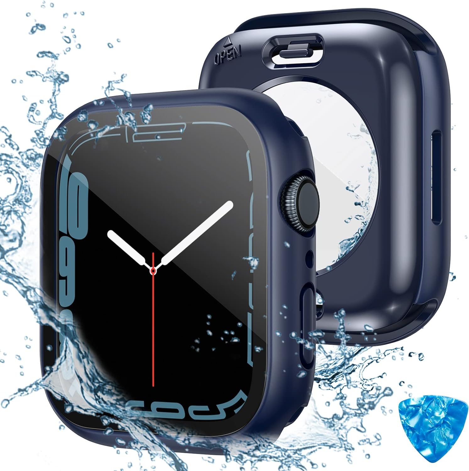 Tensea (2 in 1) for Waterproof Apple Watch Screen Protector Case Series 9 8 7 41...