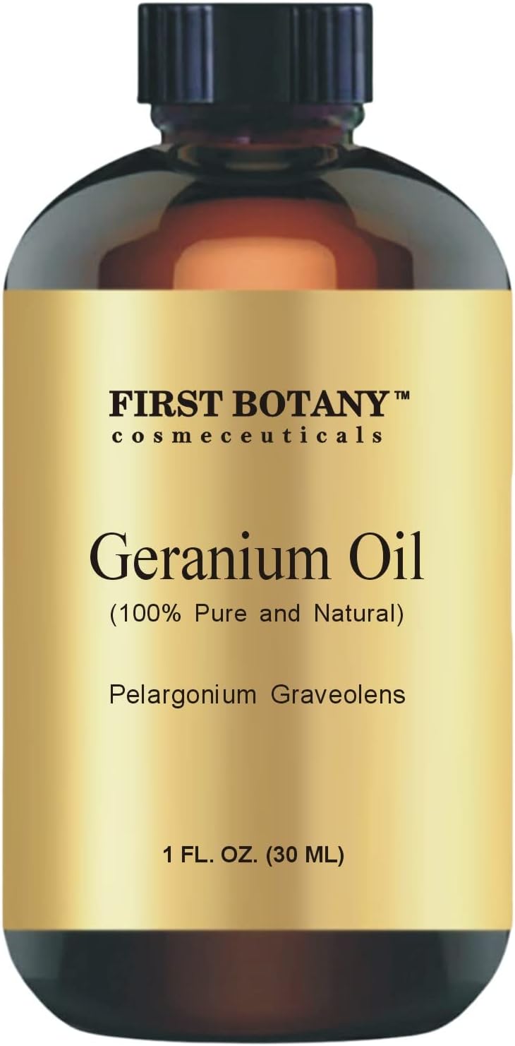First Botany, 100% Pure Geranium Essential Oil - Premium Geranium Oil for Aromat...