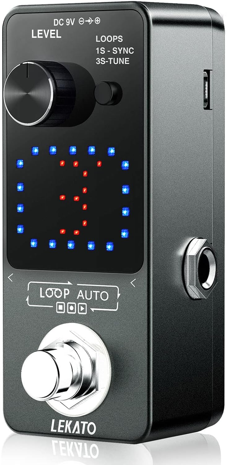 LEKATO Looper Pedal, Guitar Looper Pedal for Electric Guitar Bass Guitar Loop Pe...