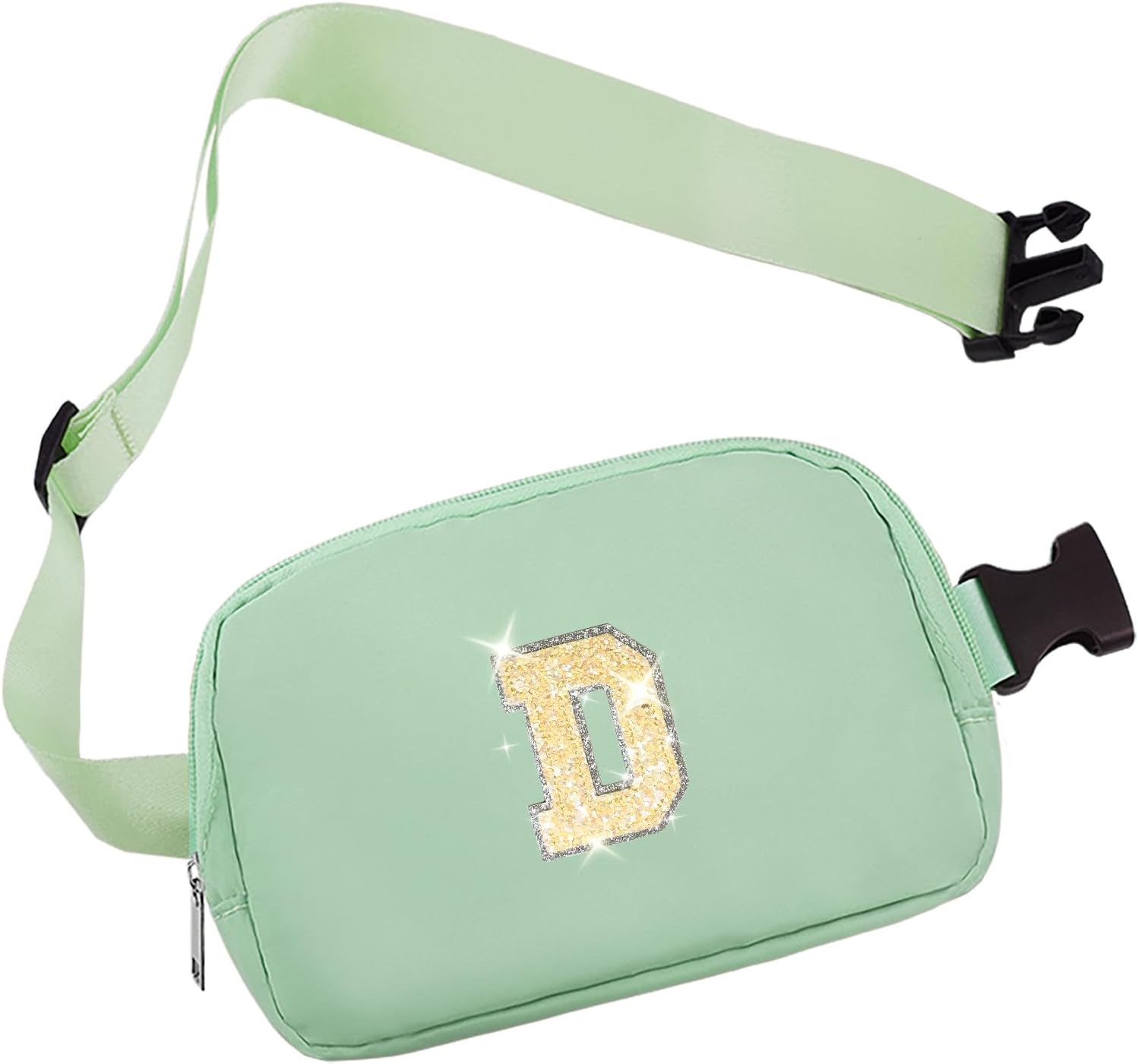 Green Belt Bag Crossbody Initial Fanny Waist Pack Small Cross Body Purse Waterpr...