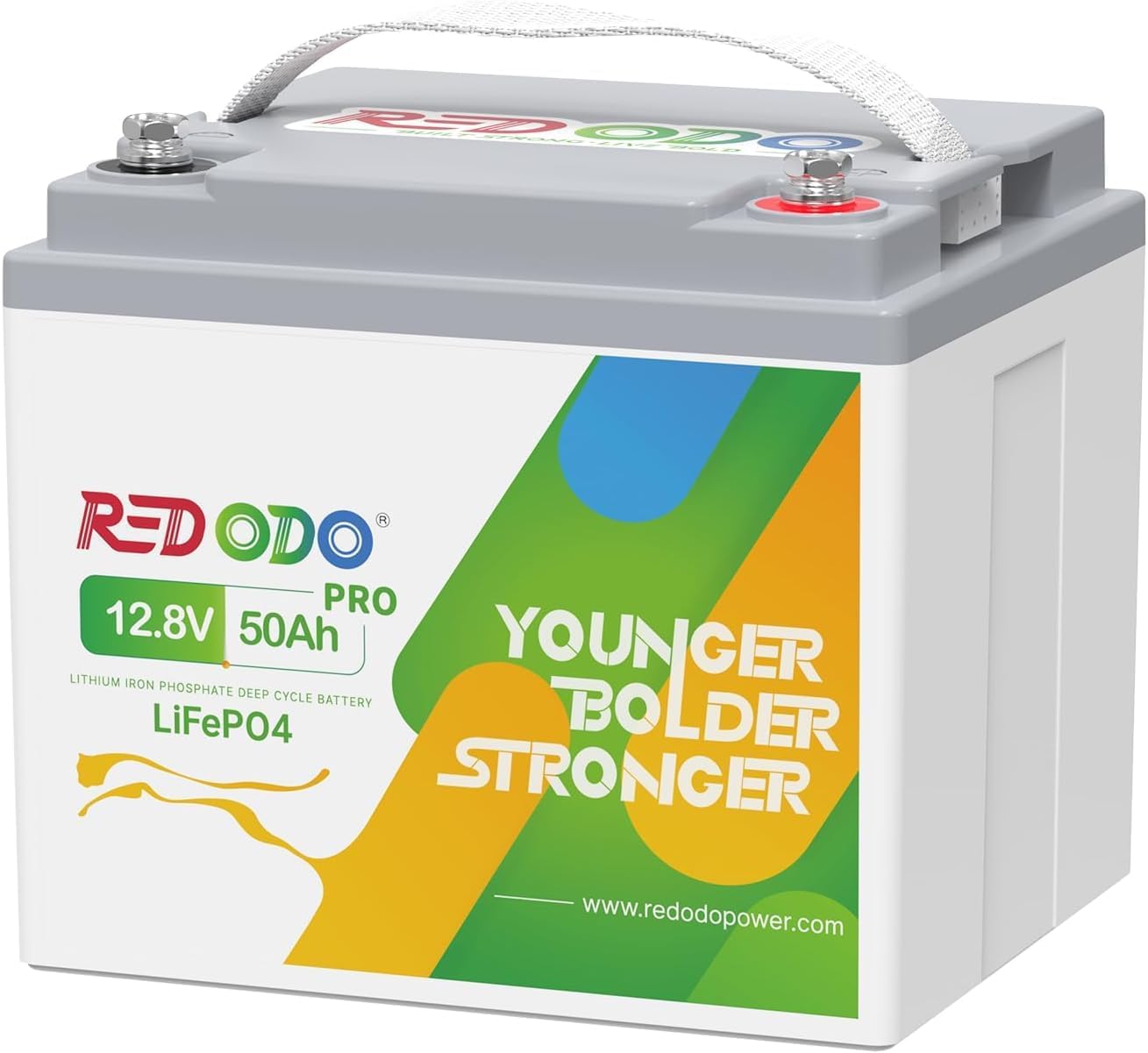 Redodo 12V 50Ah Lithium Battery, Portable 50Ah LiFePO4 Battery with 50A BMS, 640...