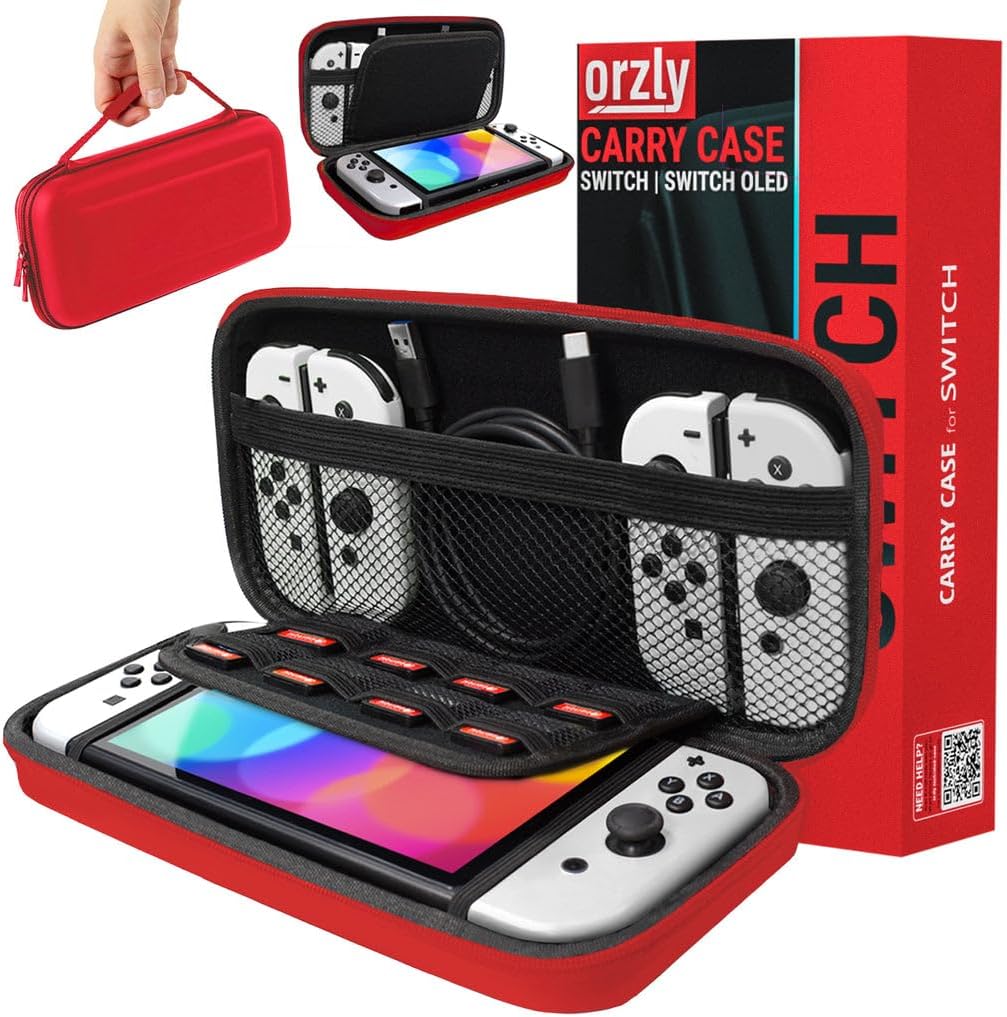Orzly Carry Case Compatible with Nintendo Switch and New Switch OLED Console -Pr...