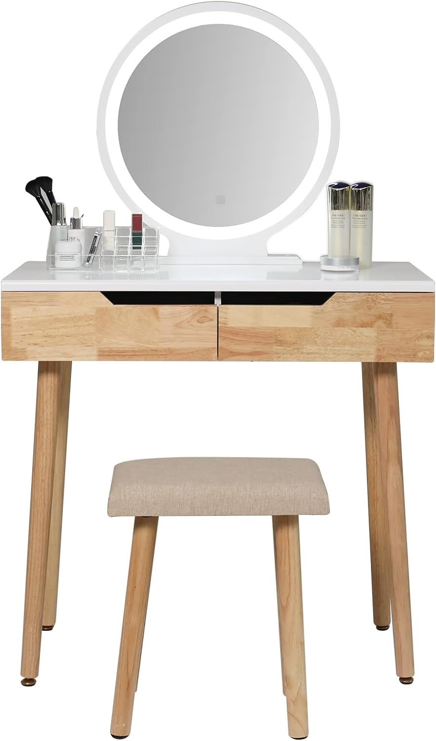 YOURLITE Makeup Vanity Desk with Lights,Small Vanity with Adjustable Brightness...