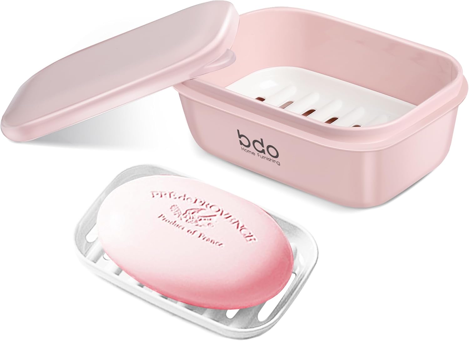 Travel Soap Case, Leakproof Soap Container with Lid, Portable Bar Soap Holder fo...