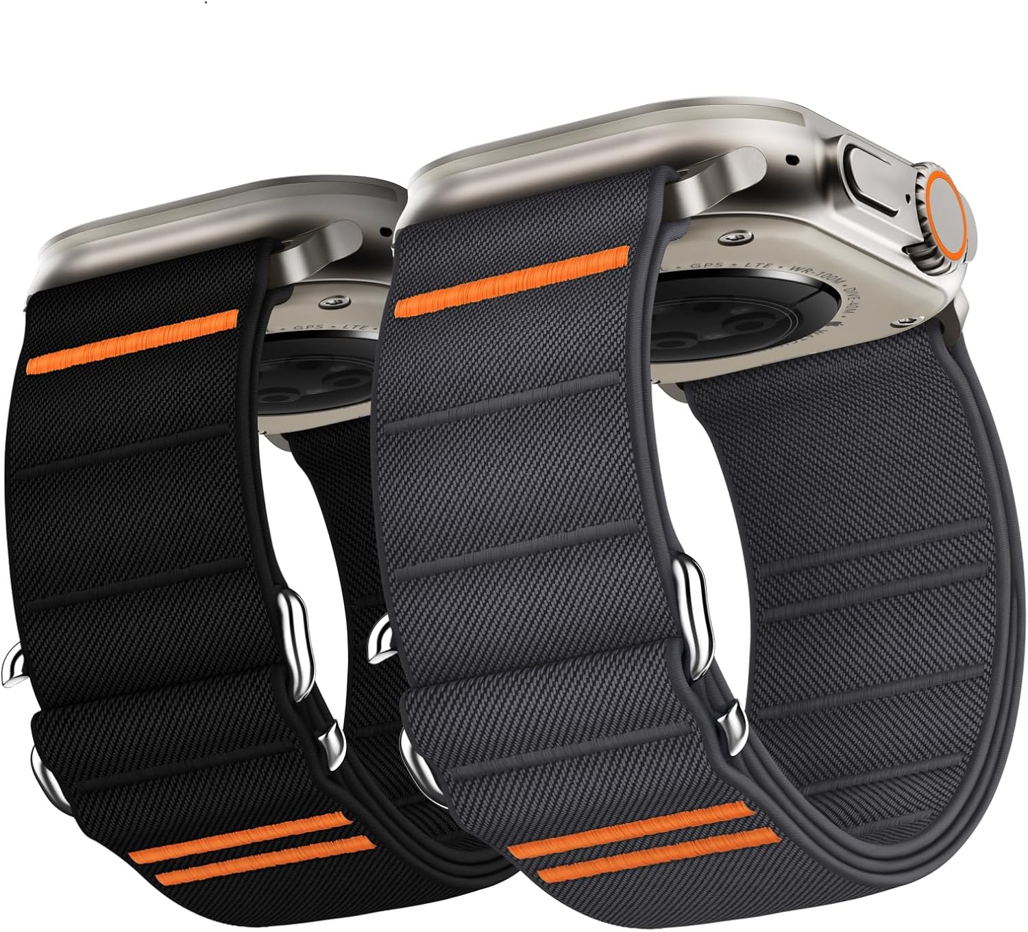 Suitisbest 2 Pack StretchFit Sport Bands Compatible with Apple Watch Ultra Band...