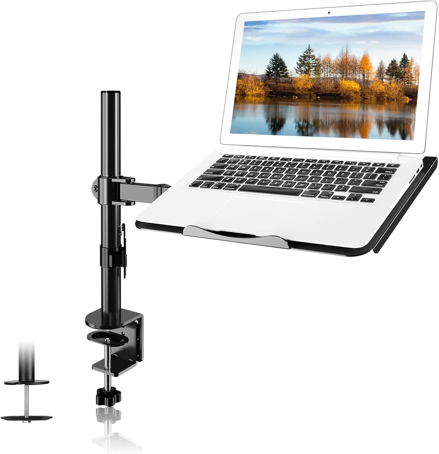 suptek Single Laptop Notebook Desk Mount with Tray for 13-27 inch Computer Scree...