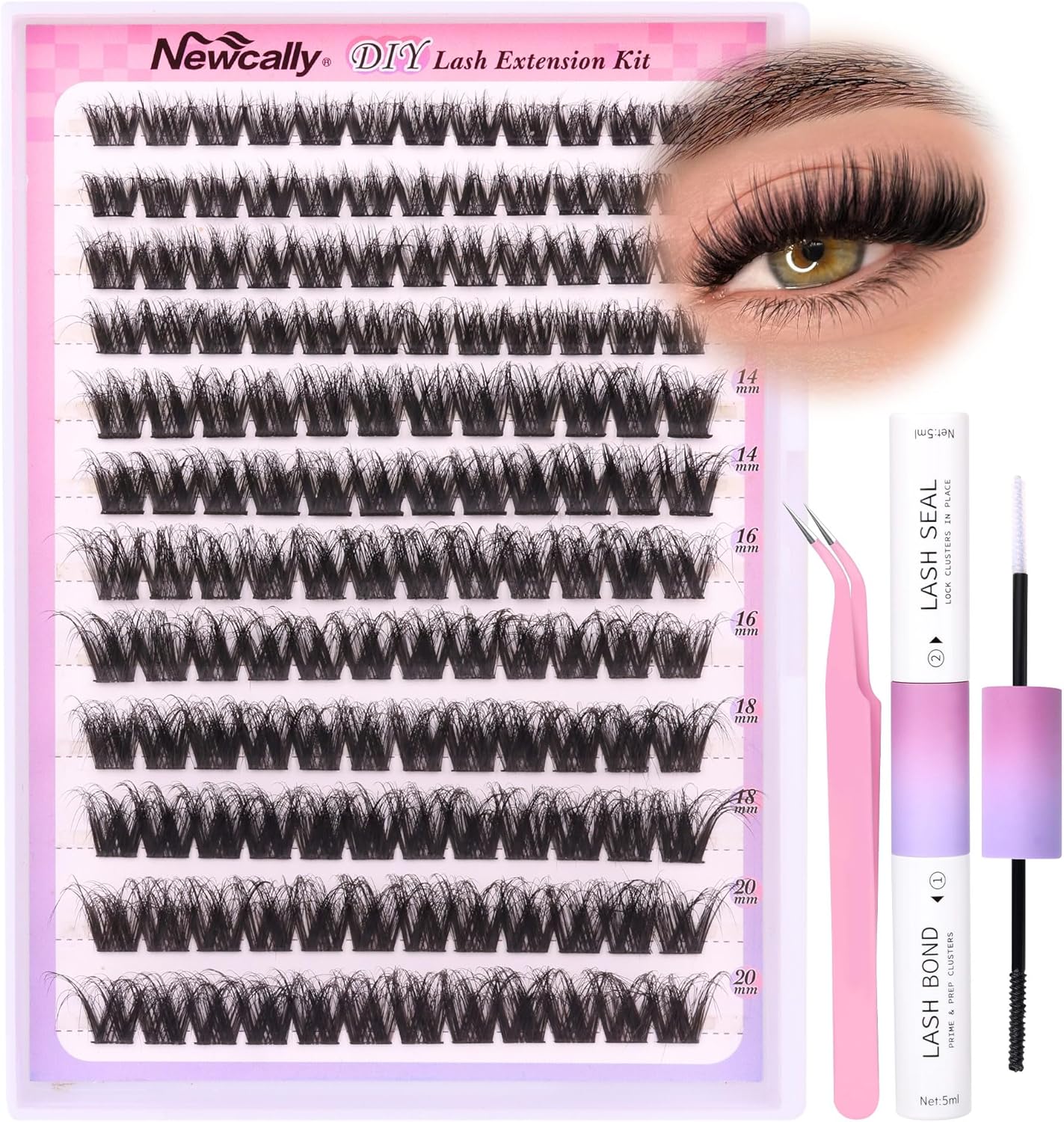 Fluffy Eyelash Extension Kit Wispy Cluster Lashes Extension Kit Individual Lashe...