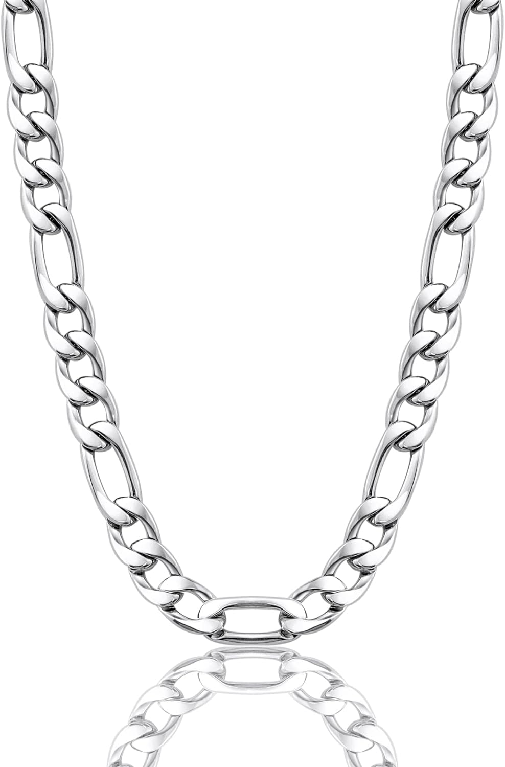 Figaro Chain Necklace Stainless Steel Real Gold Plated Chains for Men Women Jewe...