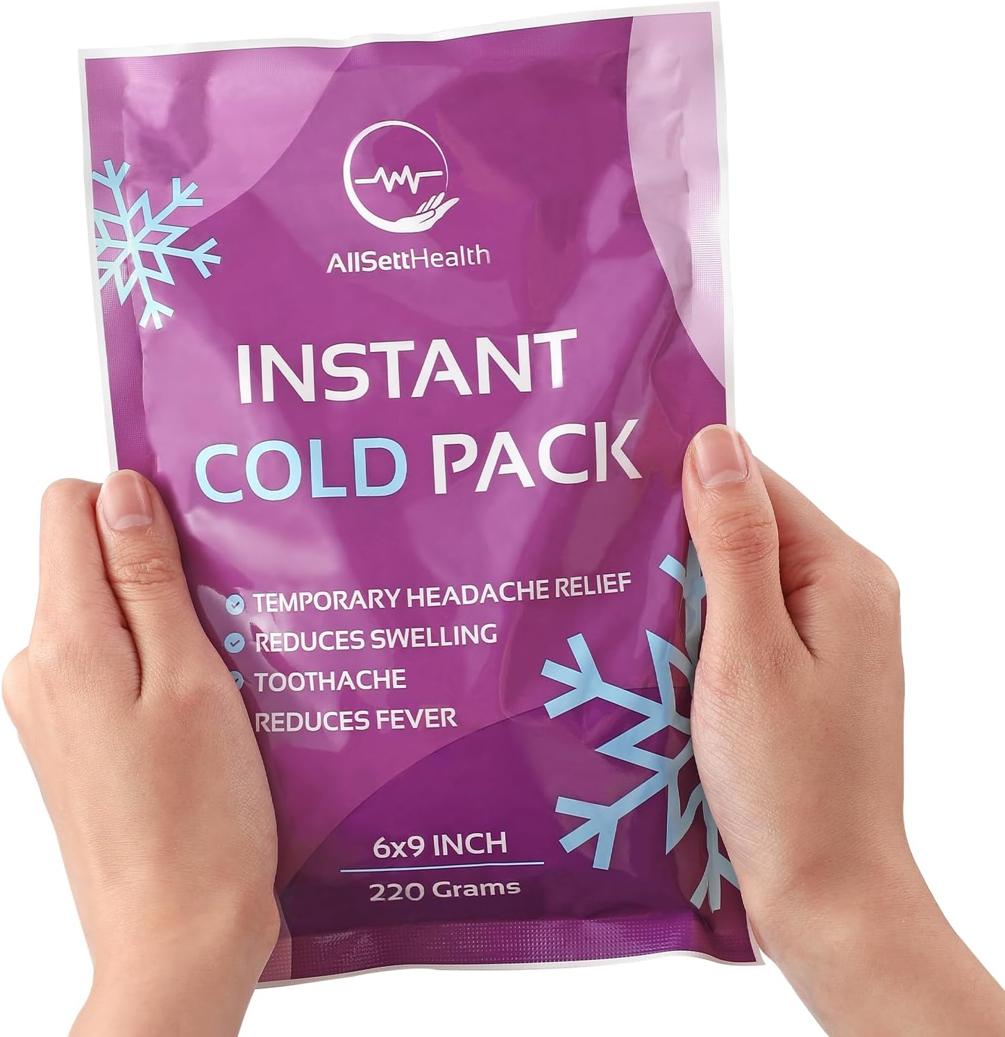 Large Instant Ice Cold Pack (9” x 6”) - 24 Packs Disposable Instant Ice Packs fo...