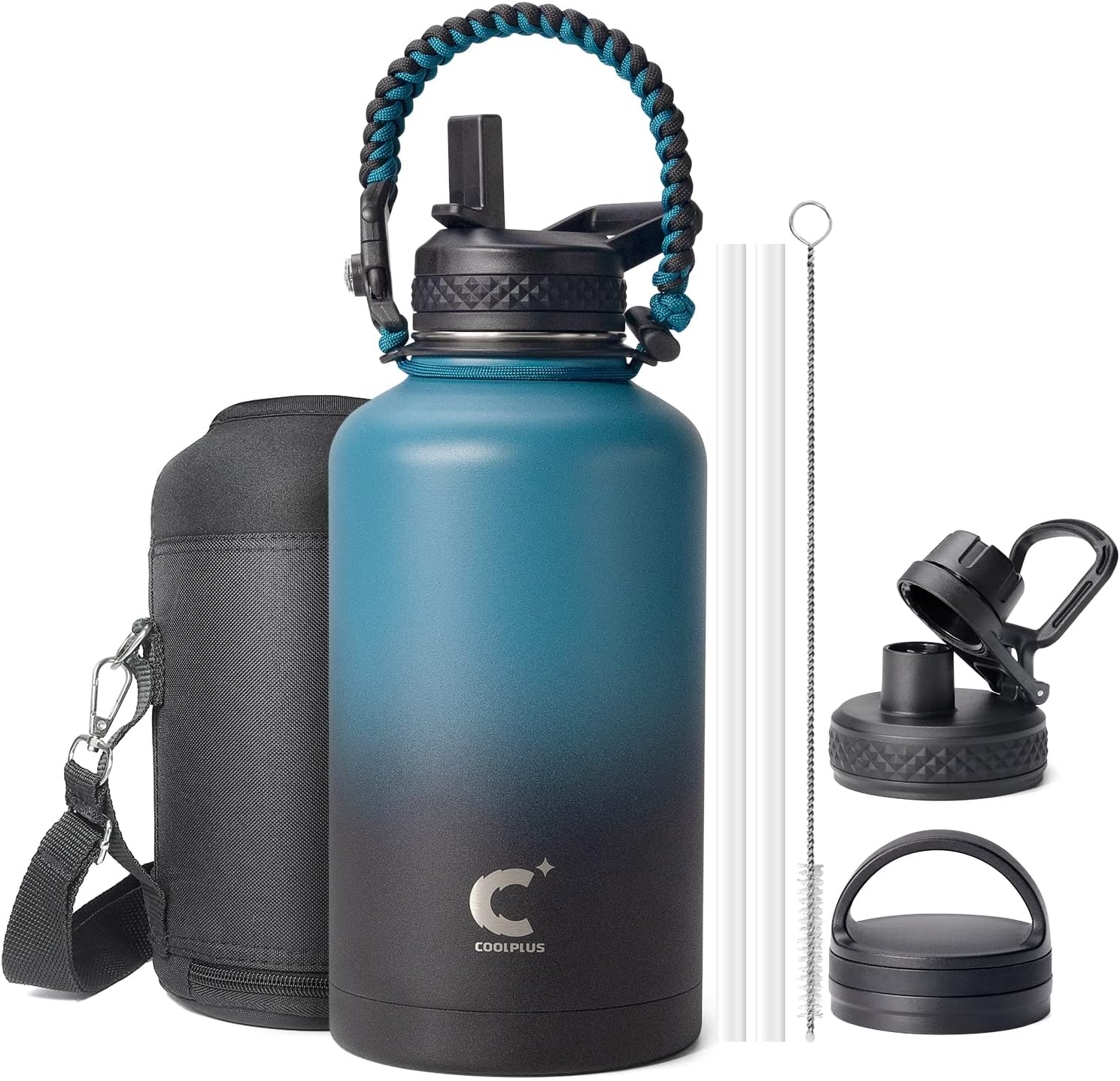 Coolplus Insulated Water Bottle 64 oz, Triple Wall Vacuum Stainless Steel (Cold...